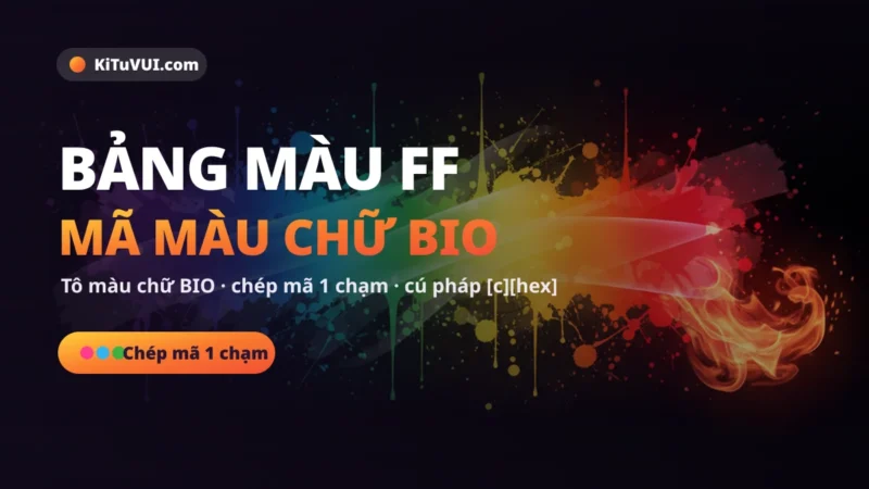 Bảng màu Free Fire — mã màu & cách tô màu chữ BIO
