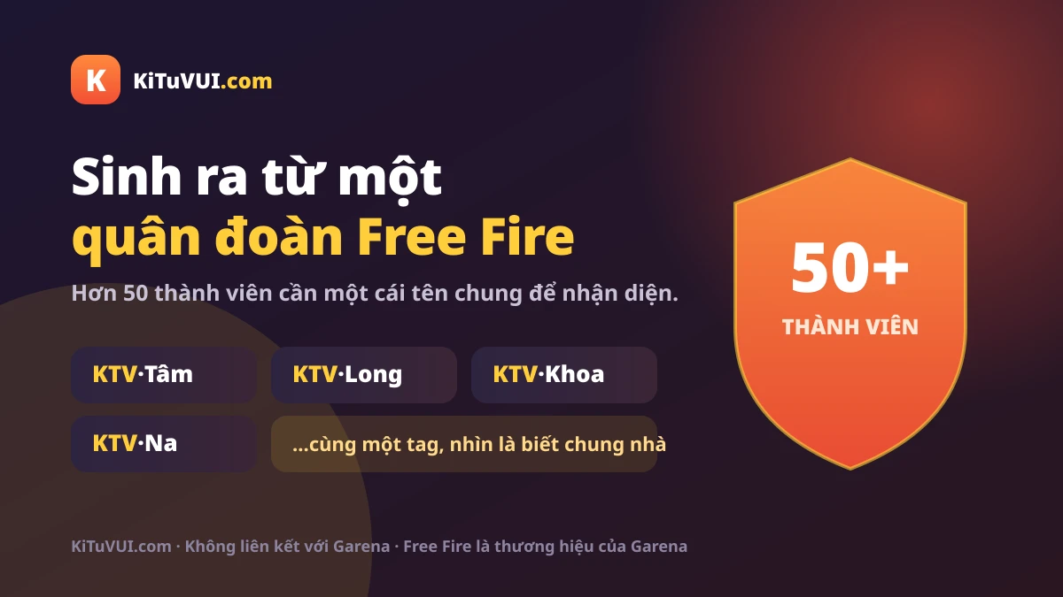 KiTuVUI sinh ra từ một quân đoàn Free Fire hơn 50 thành viên