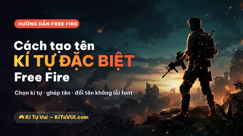 Cách tạo tên kí tự đặc biệt Free Fire - hướng dẫn đầy đủ